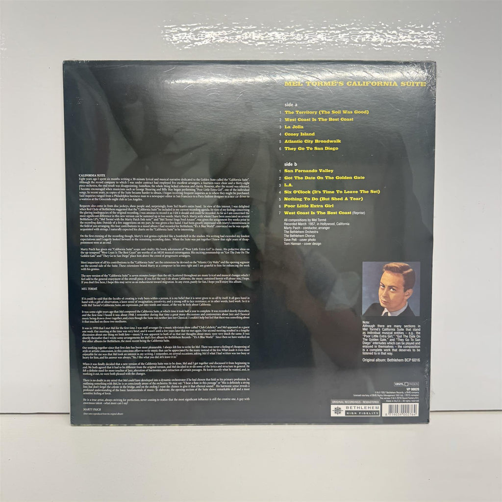 Mel Tormé - Mel Tormé's California Suite Vinyl LP