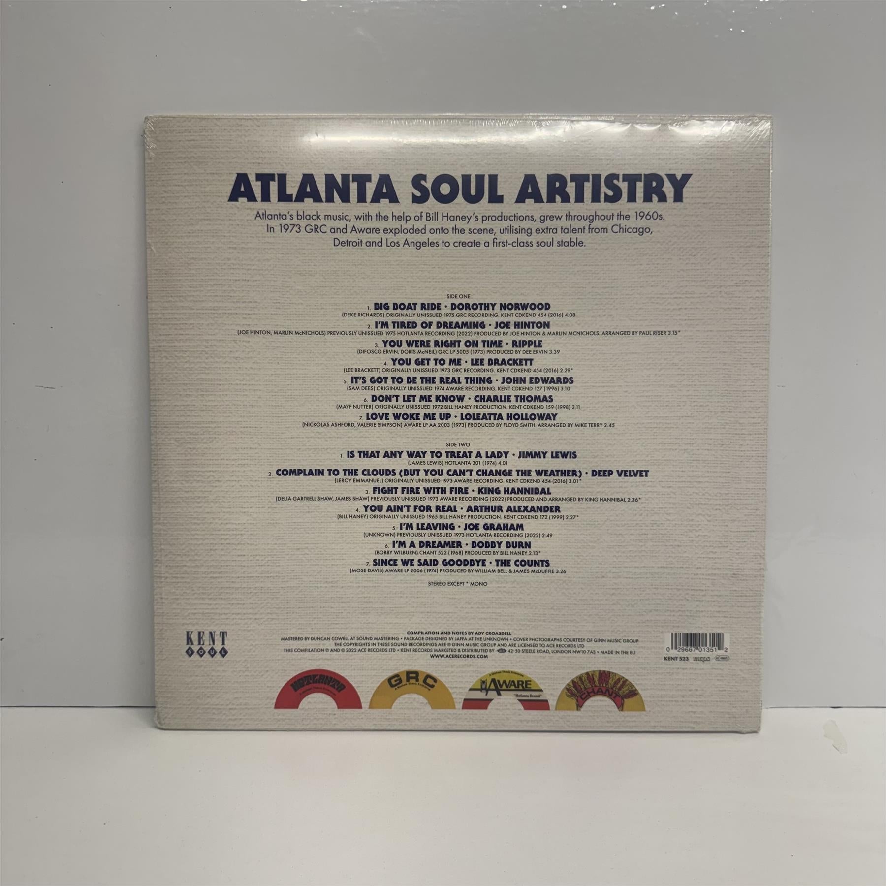 Atlanta Soul Artistry 1965-1975 - V/A Vinyl LP