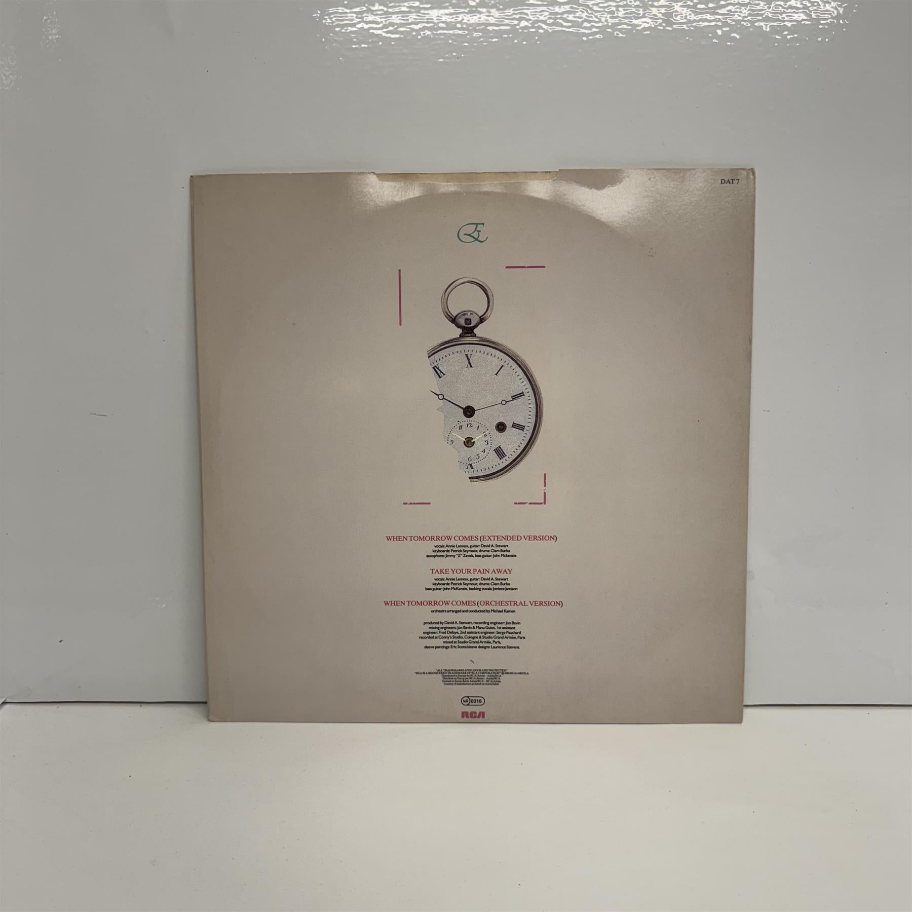 Eurythmics - When Tomorrow Comes 12" Vinyl Single