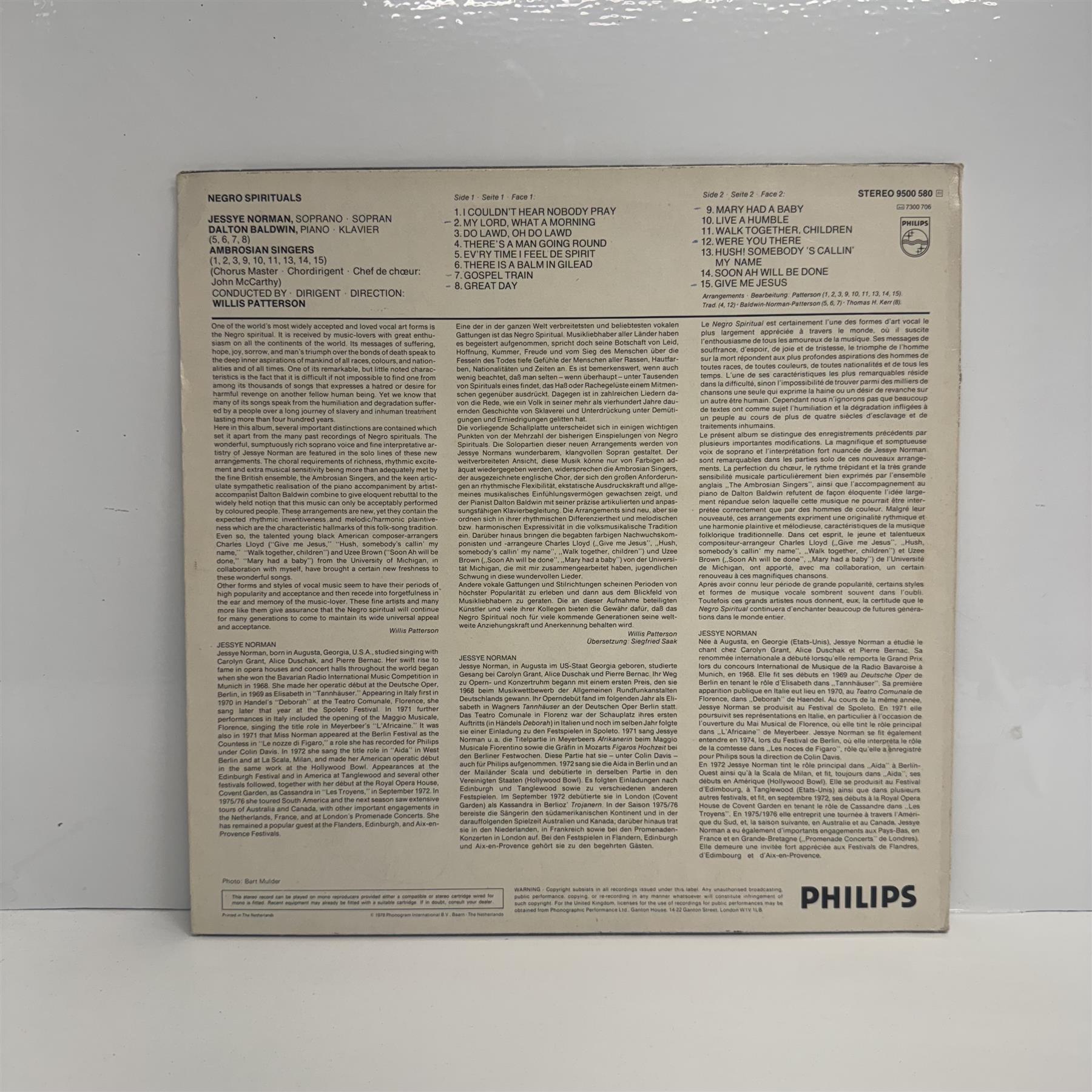 Jessye Norman â€?- Negro Spirituals Vinyl LP